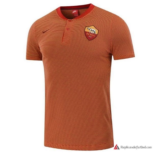 Polo AS Roma 2017-2018 Naranja Marino